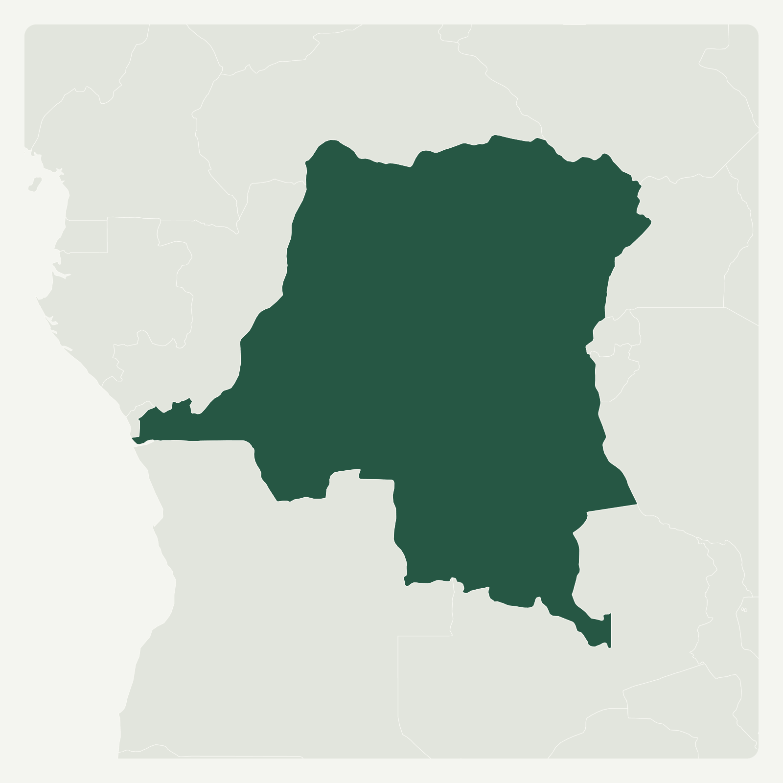 Gambaran geografi Congo - Kinshasa