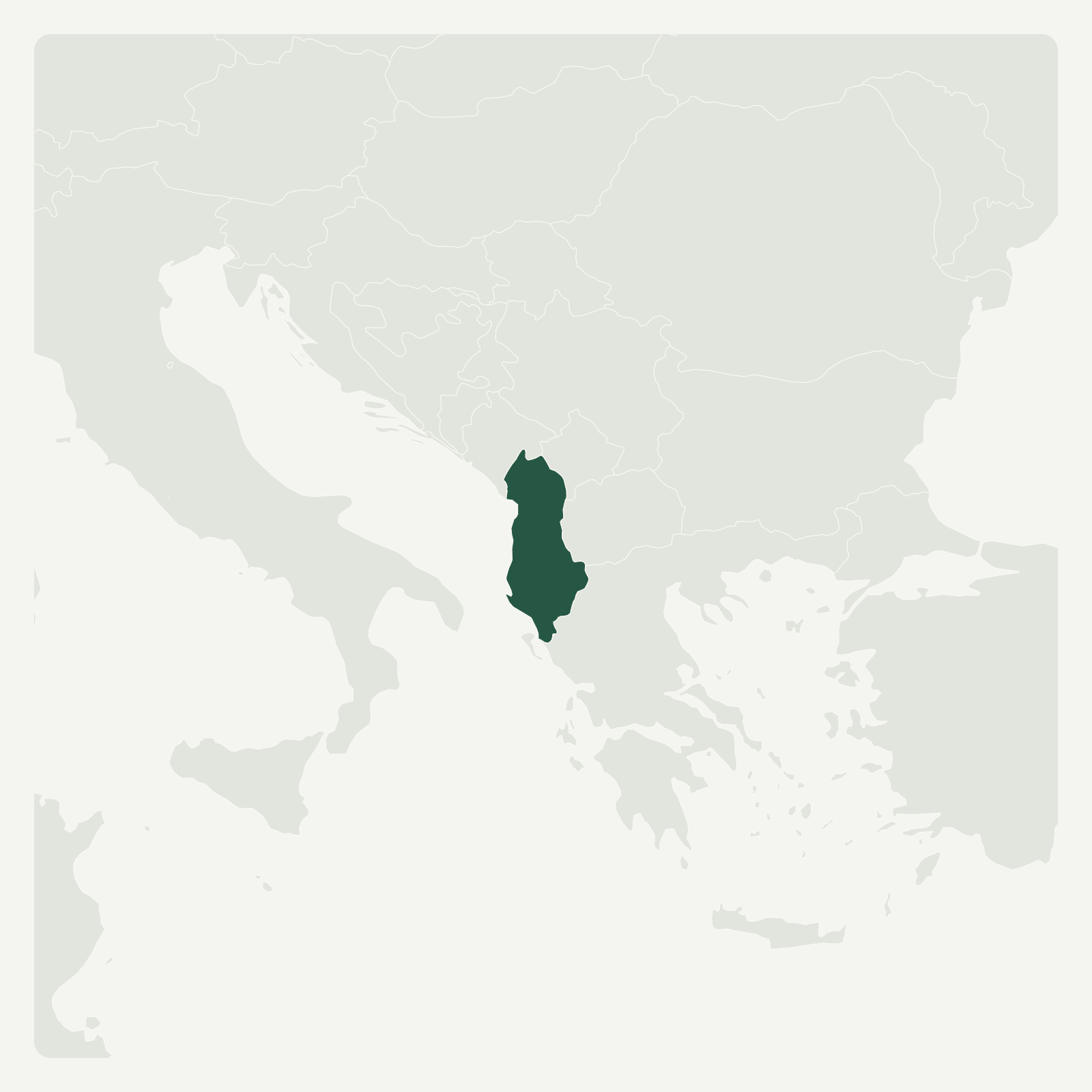 Gambaran geografi Albania