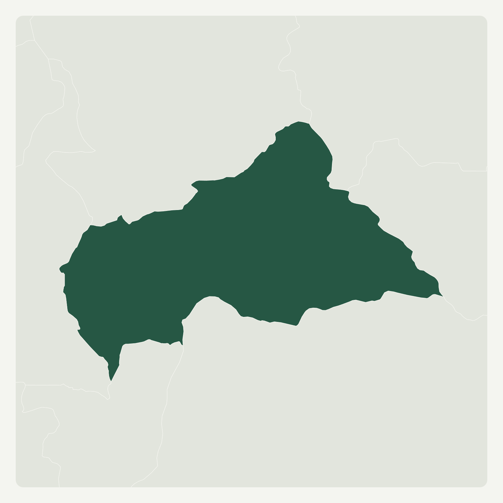 Gambaran geografi Republik Afrika Tengah