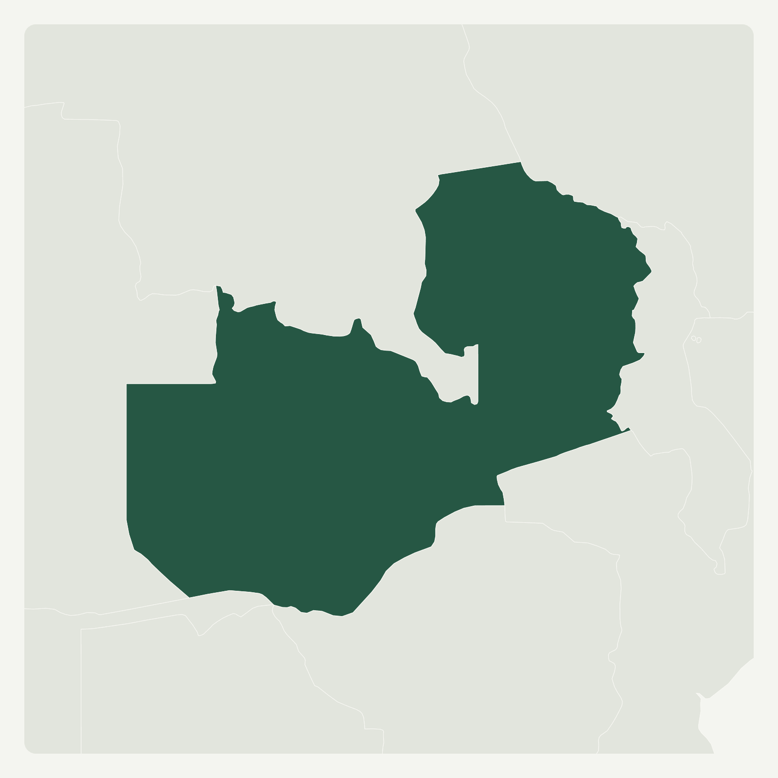 Gambaran geografi Zambia