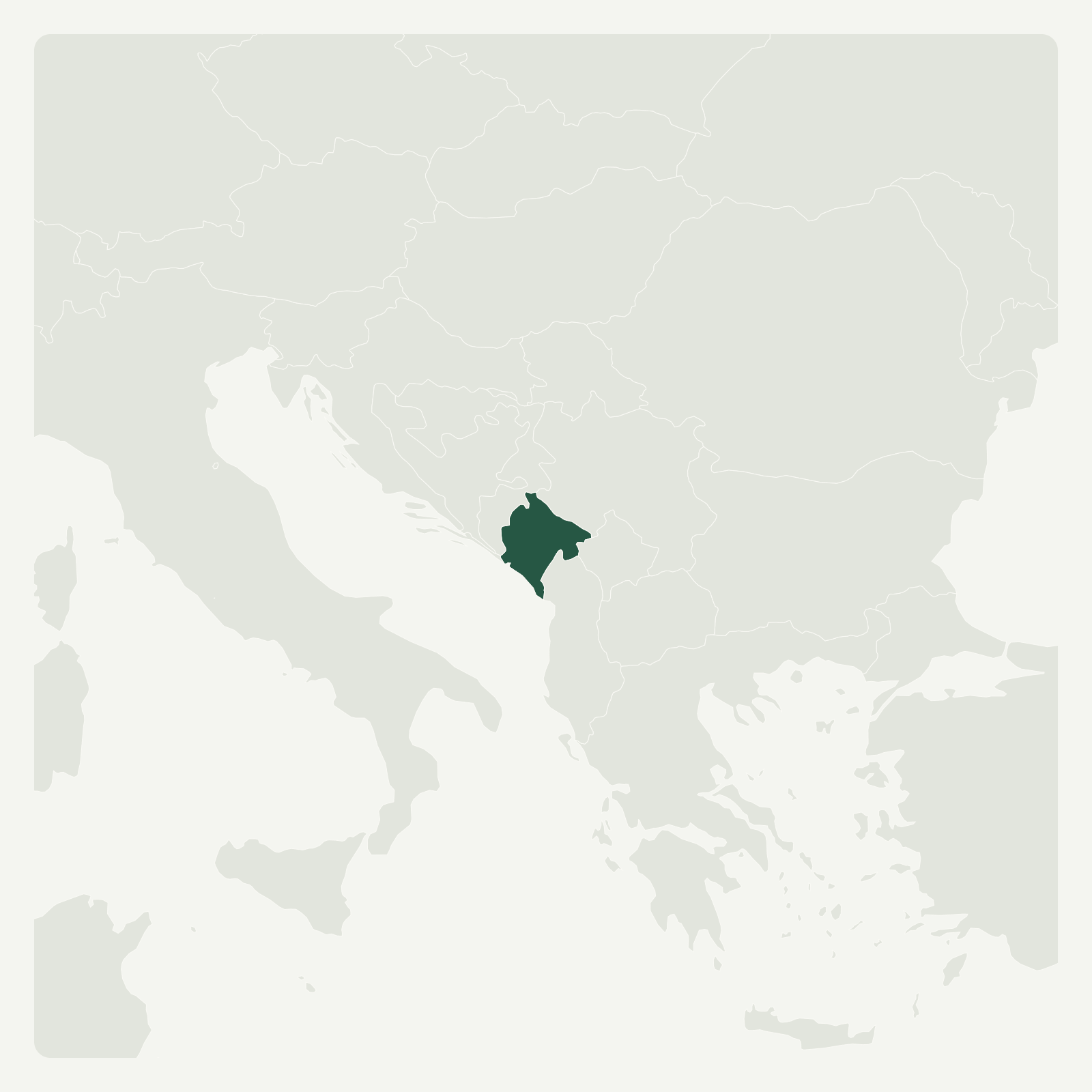 Gambaran geografi Montenegro
