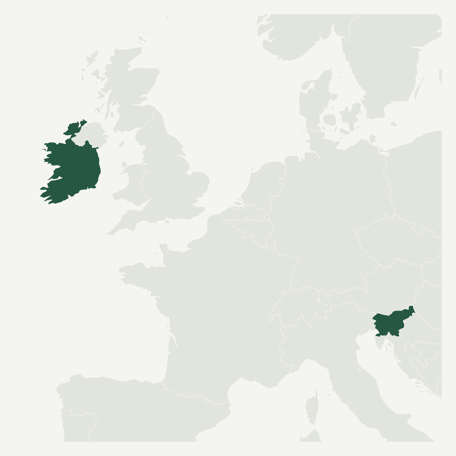 Gambaran geografi Slovenia, Ireland