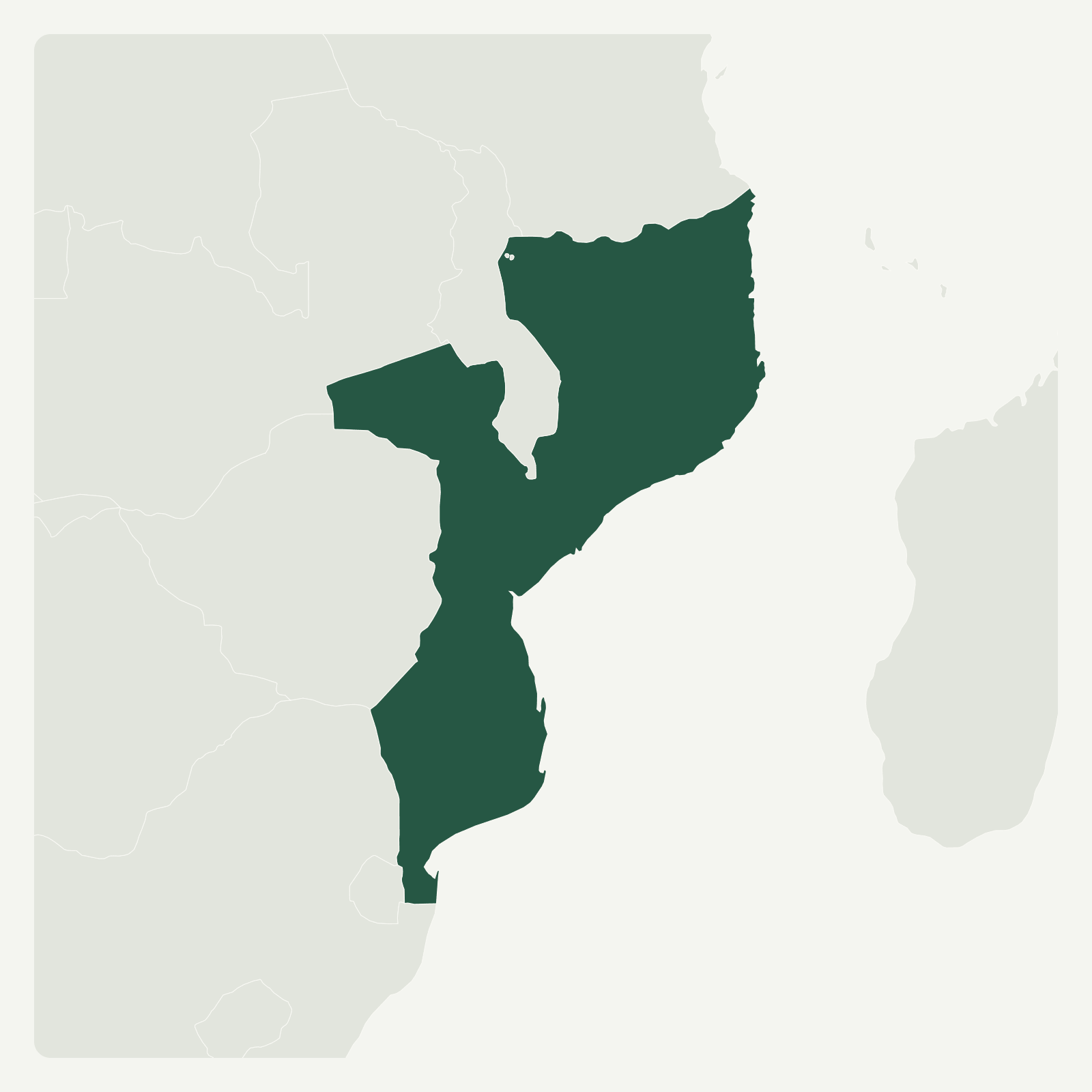 Gambaran geografi Mozambique