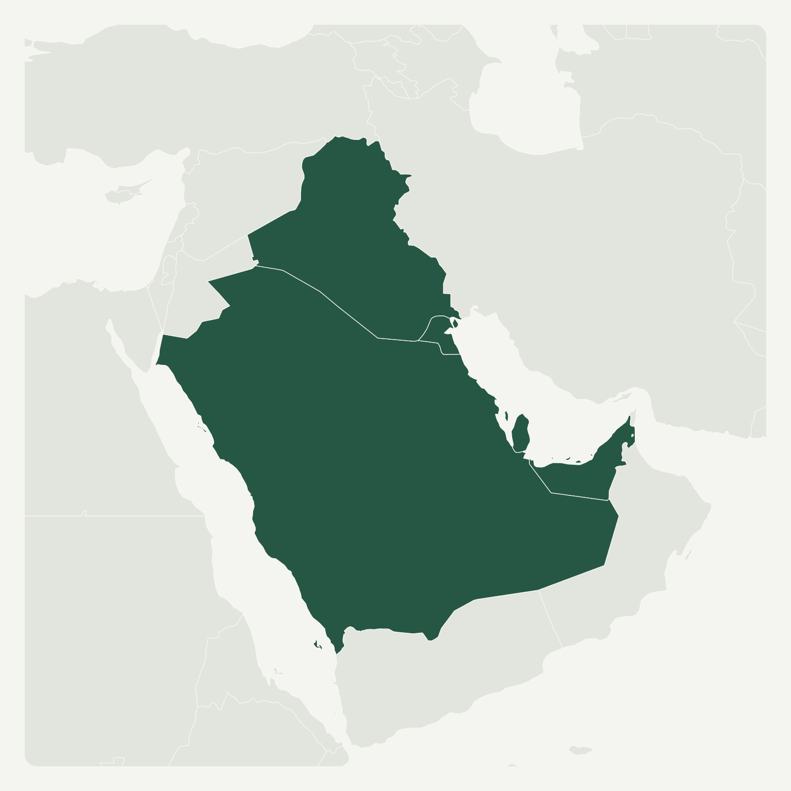 Gambaran geografi Gulf Region
