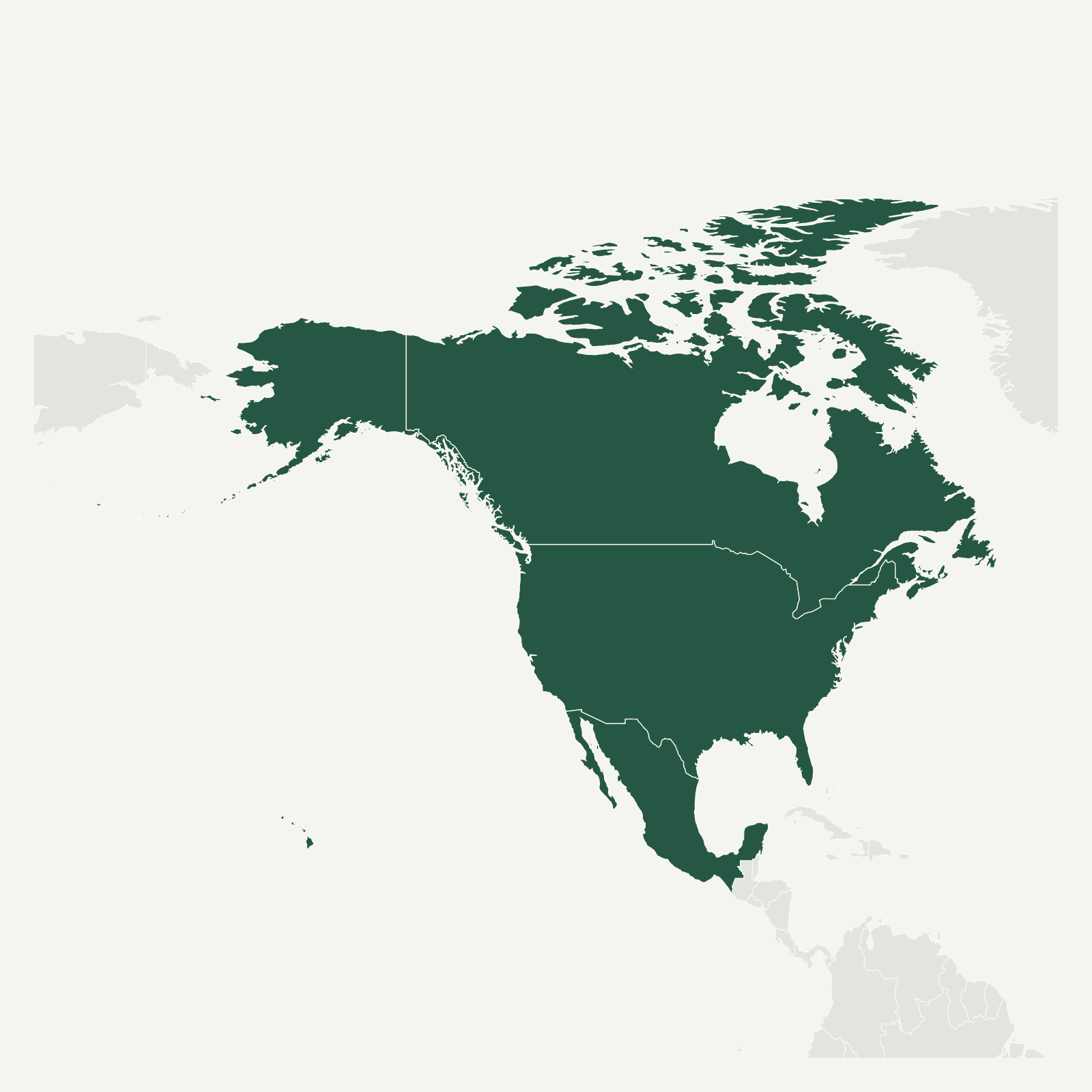 Gambaran geografi North America (3 areas)
