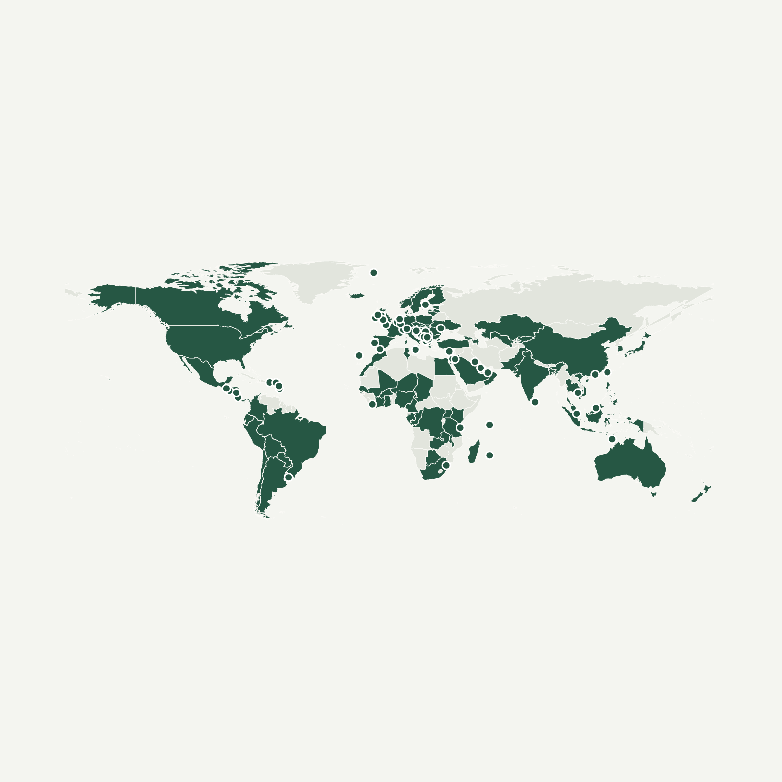 Gambaran geografi Global (127 areas)