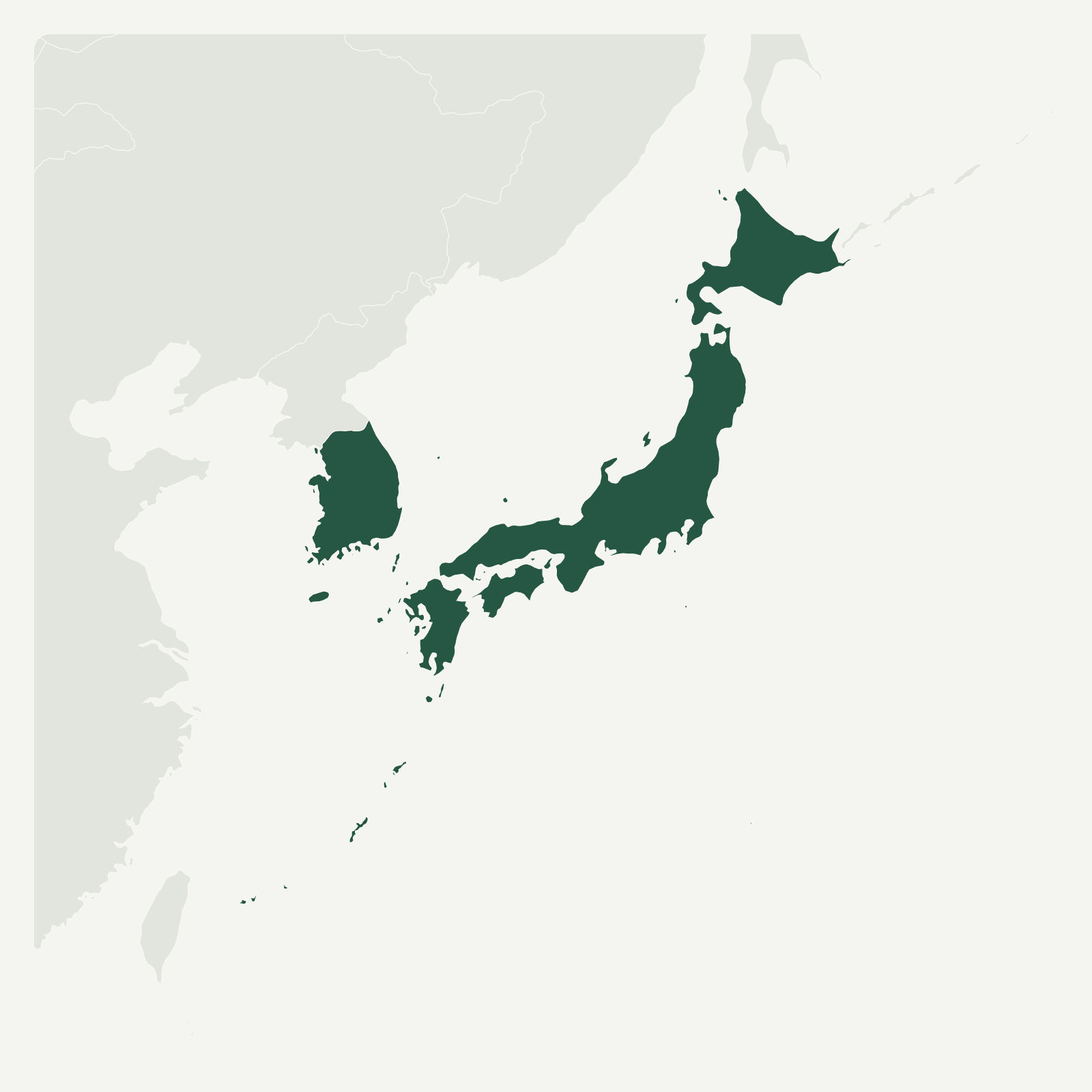 Gambaran geografi Jepun, Korea Selatan