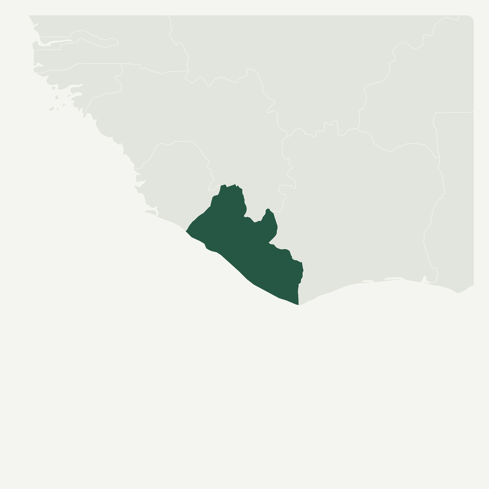 Gambaran geografi Liberia