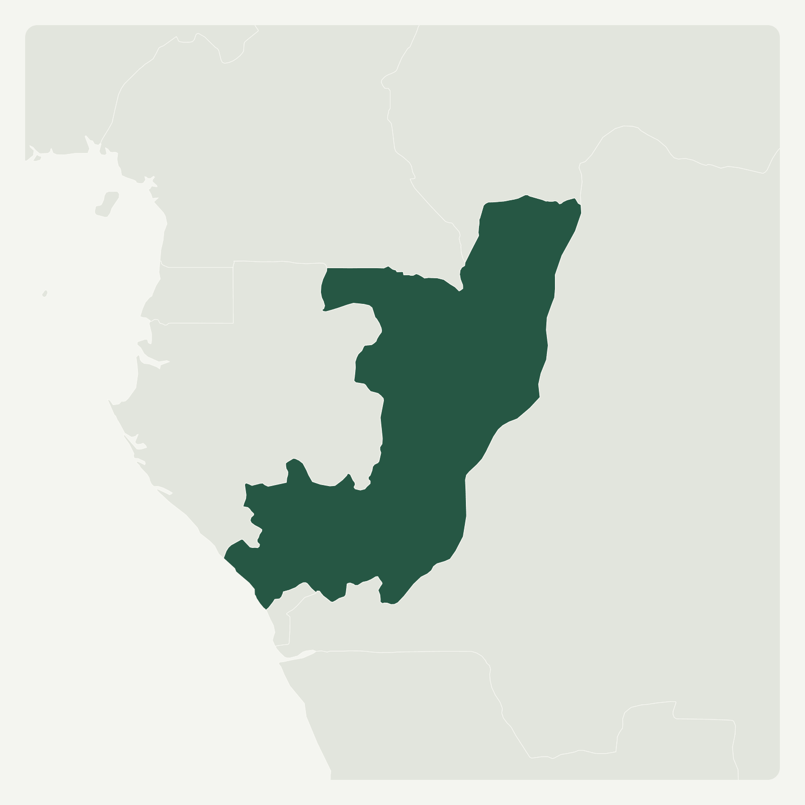Gambaran geografi Congo - Brazzaville