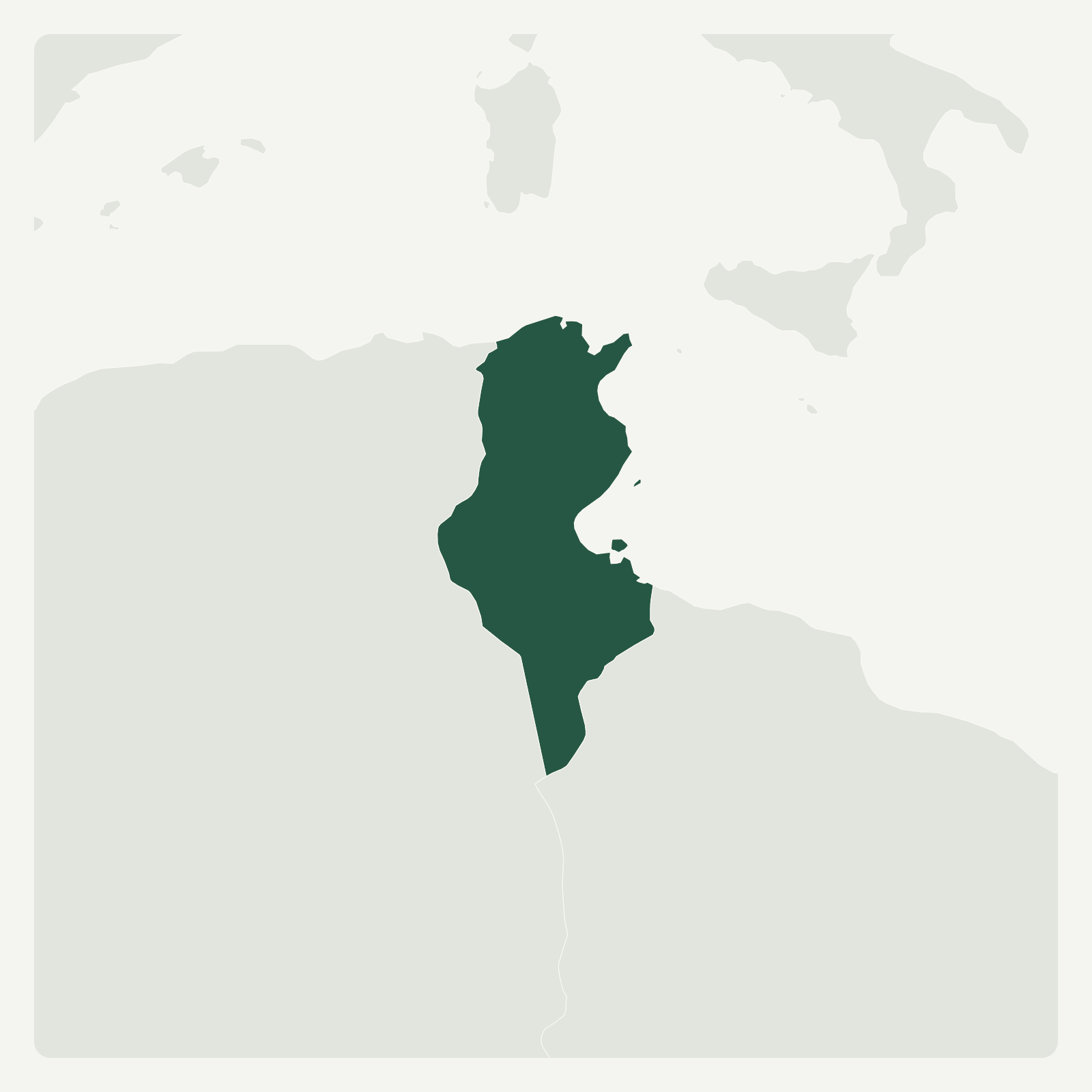 Gambaran geografi Tunisia