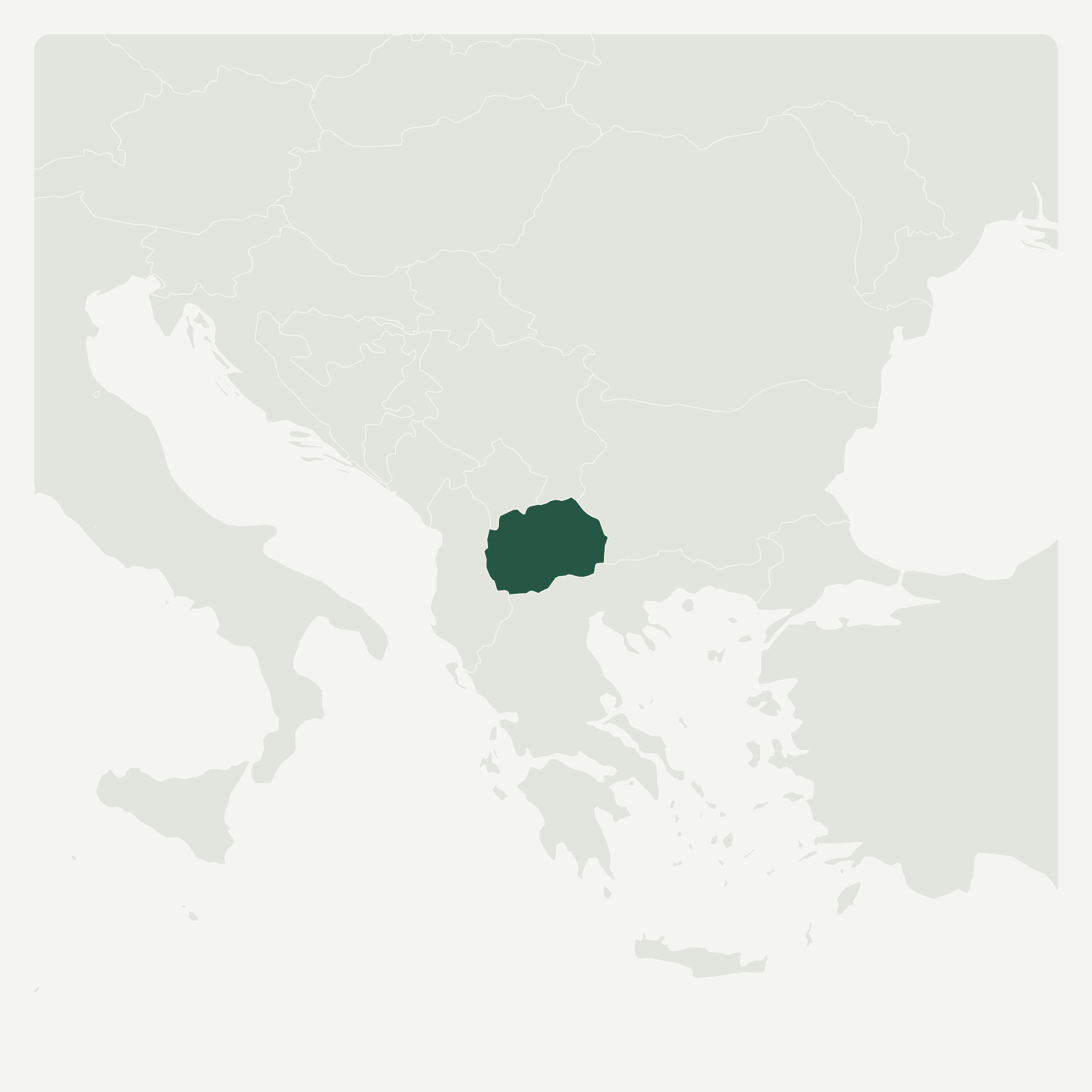 Gambaran geografi Macedonia Utara