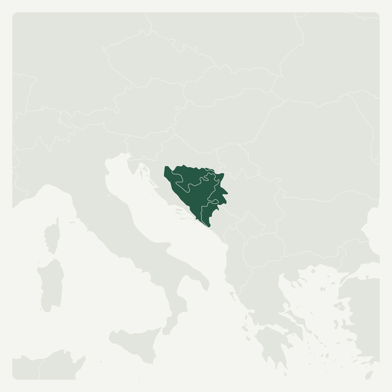 Gambaran geografi Bosnia dan Herzegovina