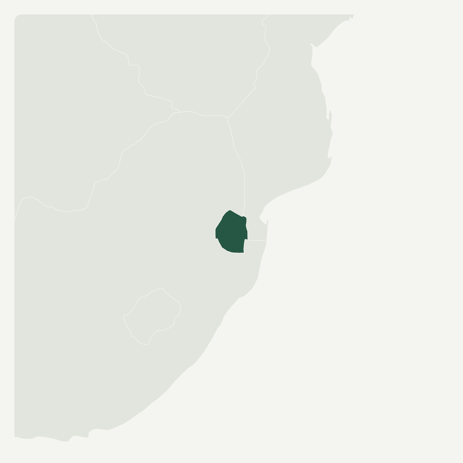 Gambaran geografi Eswatini