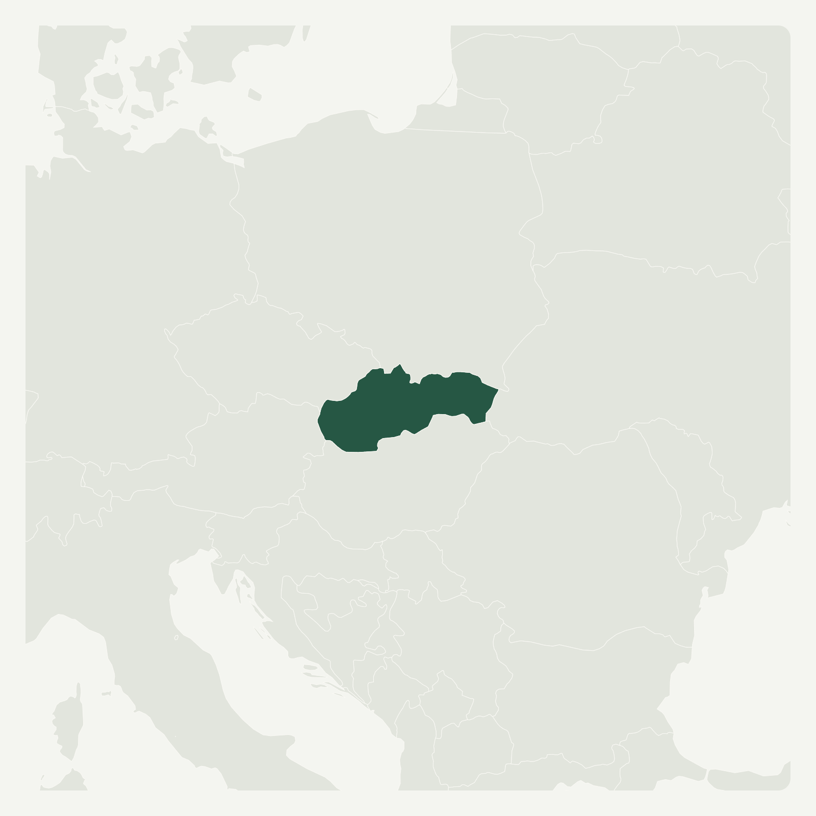 Gambaran geografi Slovakia