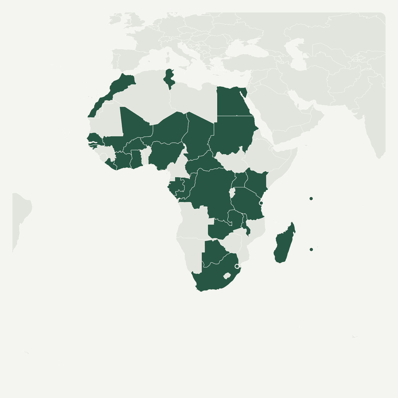 Gambaran geografi Africa (25+ areas)