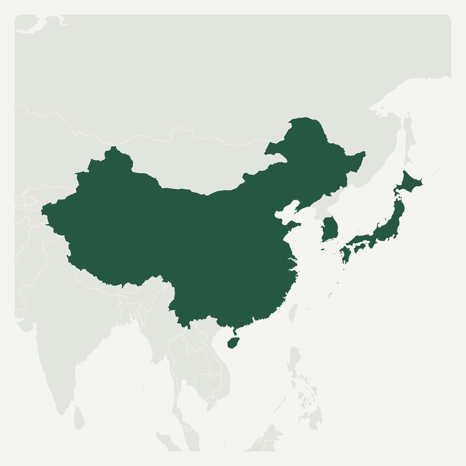 Gambaran geografi China mainland & Japan & South Korea 