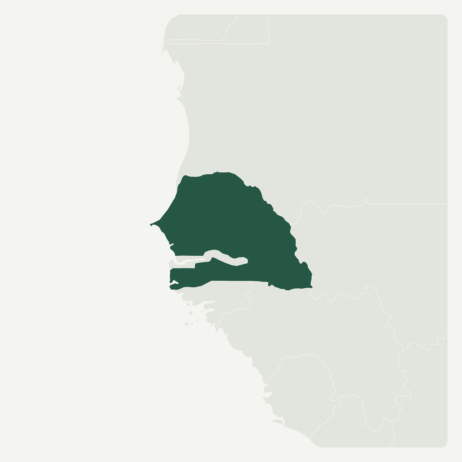 Gambaran geografi Senegal