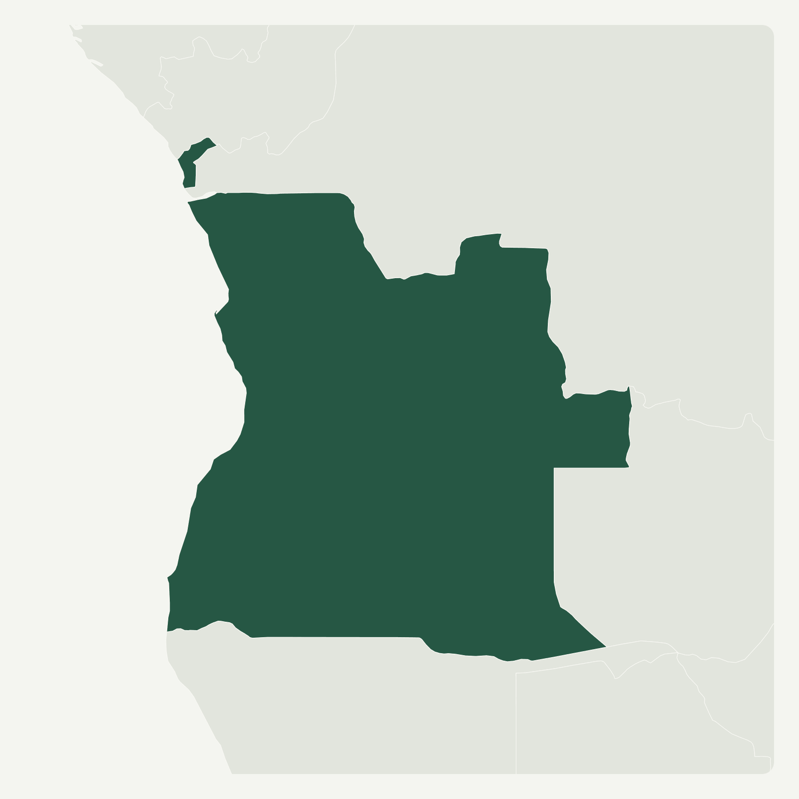 Gambaran geografi Angola