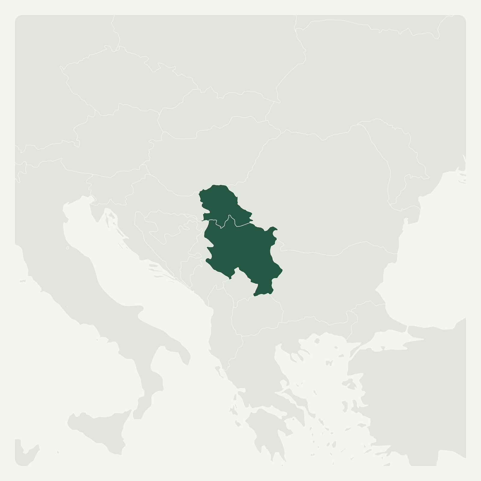 Gambaran geografi Serbia
