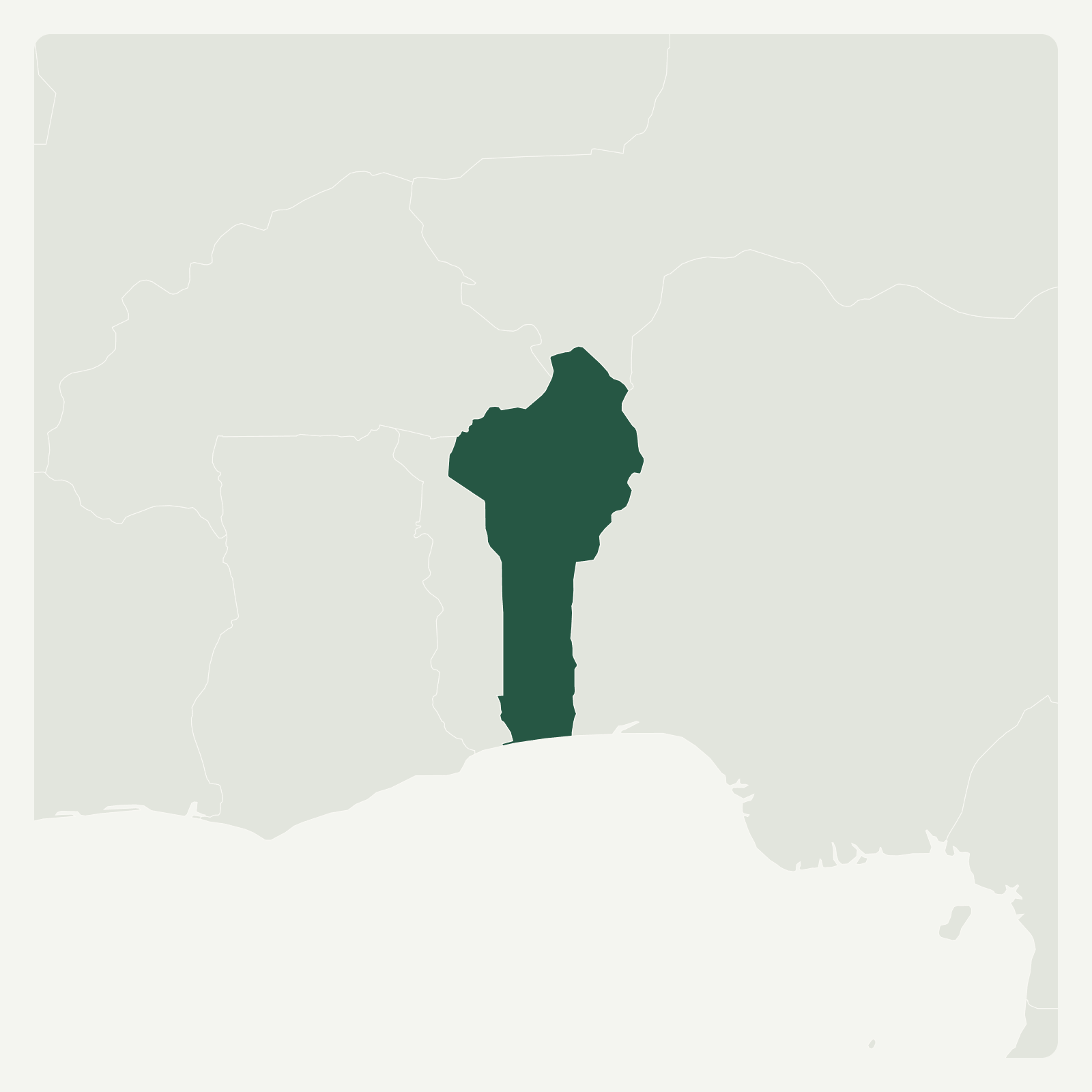 Gambaran geografi Benin