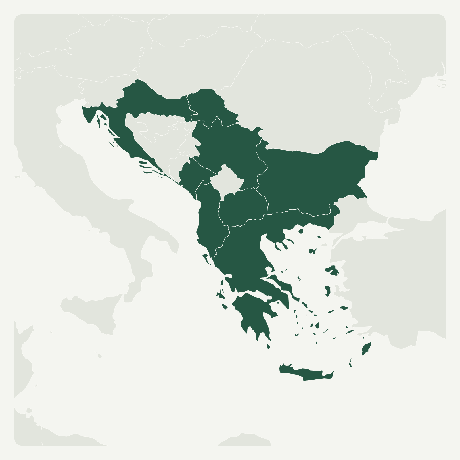 Gambaran geografi Balkans (5+ areas)